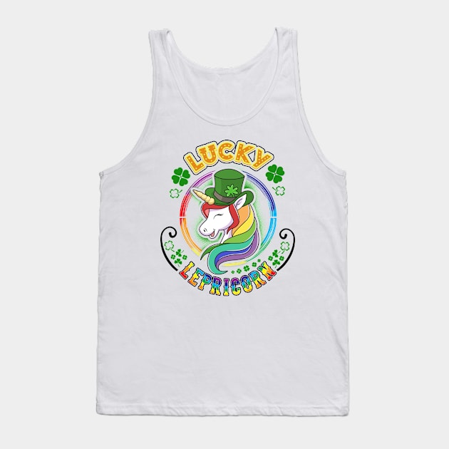 Lucky Lepricorn Kids T-shirts Tank Top by KsuAnn